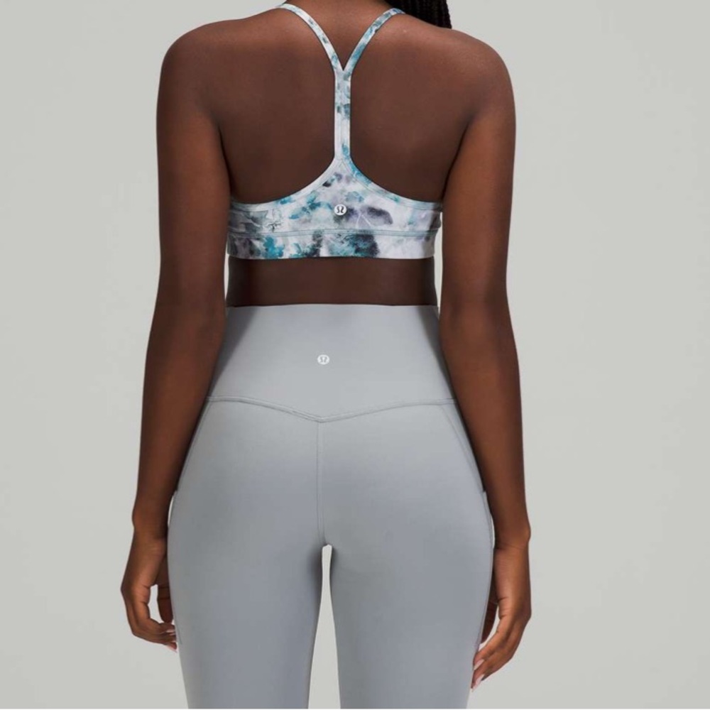Lululemon Flow Y Nila Kaleidofloral Multicolor Sports Bra Size 10 - Picture 1 of 7